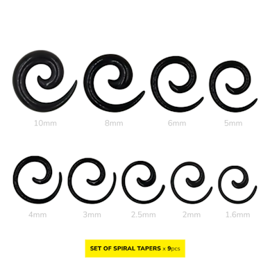 Taper en espiral en acrílico