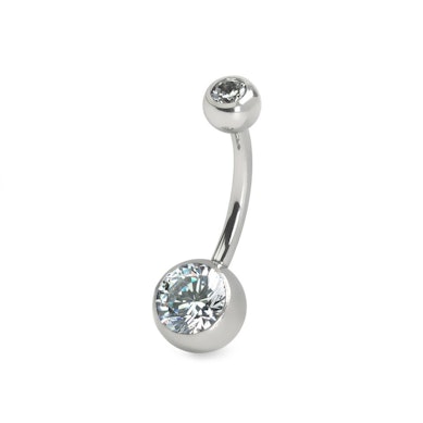 Piercing para el ombligo de acero quirúrgico y rosca interior