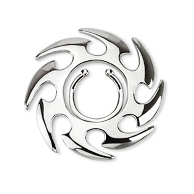 Fake piercing clip-on para el pezón con tribal en forma de sol