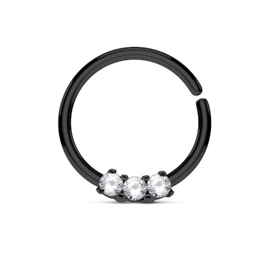 Joya para el piercing en el septum con varios brillantes