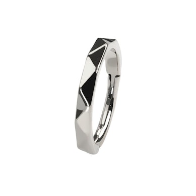 Aro de titanio para nostril con tacto de diamante