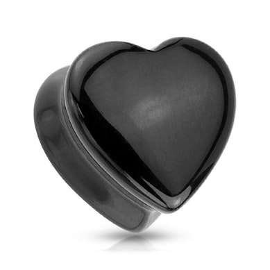 Plug de ónice en forma de corazón