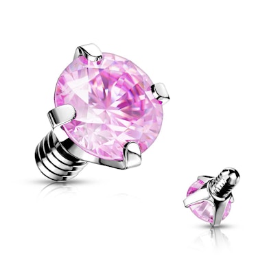 Joya para microdermal con brillante grande.