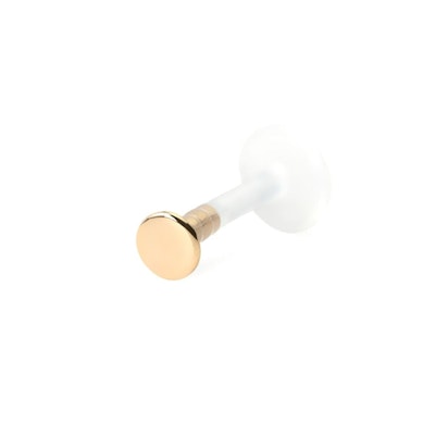 Labret con círculo de oro de 14 quilates