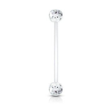 Piercing para el ombligo con bolas de glitter para embarazadas