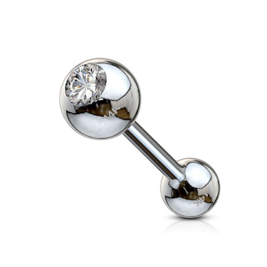 Pendiente para la oreja de oro de 14 quilates con brillante bisel