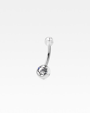 Piercing para el ombligo con bolas de acrílico y brillante
