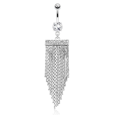 Piercing para el ombligo con varias cadenas