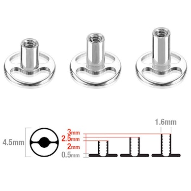 Base microdermal redonda de titanio