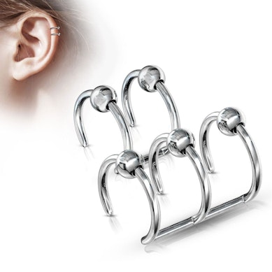 Ear cuff con bolas