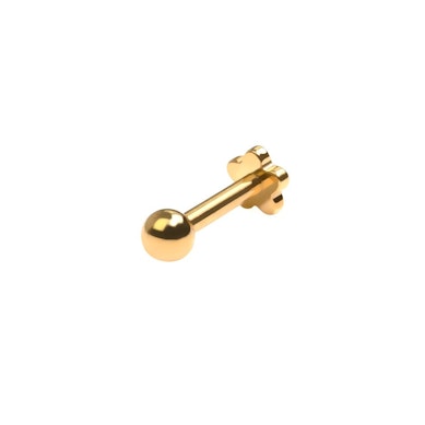 Labret de titanio con parte trasera de flor