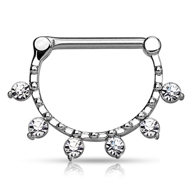 Clicker para el pezón con seis brillantes