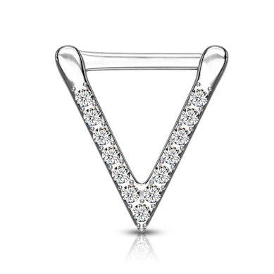 Piercing para el septum en forma de triángulo