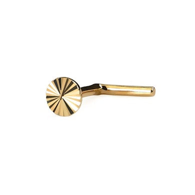 Barra para la nariz de oro 14K con corte de diamante