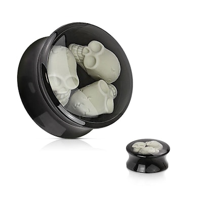 Plug de acrílico con tres calaveras