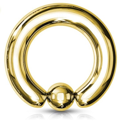 Argolla grande chapada en oro