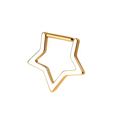 Aro clicker de titanio en forma de estrella