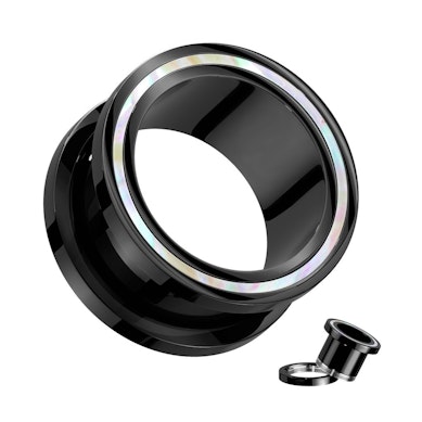 Túnel negro con borde de madreperla