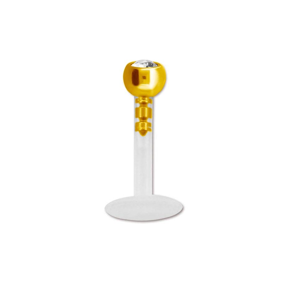 Fascinante labret de ptfe con brillante