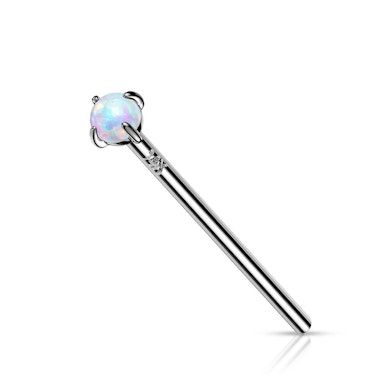 Piercing para la nariz fishtail en oro de 14 quilates con ópalo