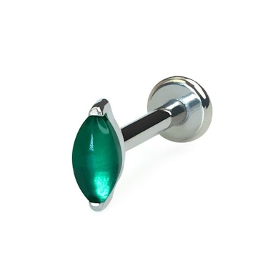 Labret de titanio con piedra natural