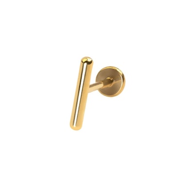Labret de titanio con barra