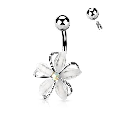 Piercing para el ombligo con flor