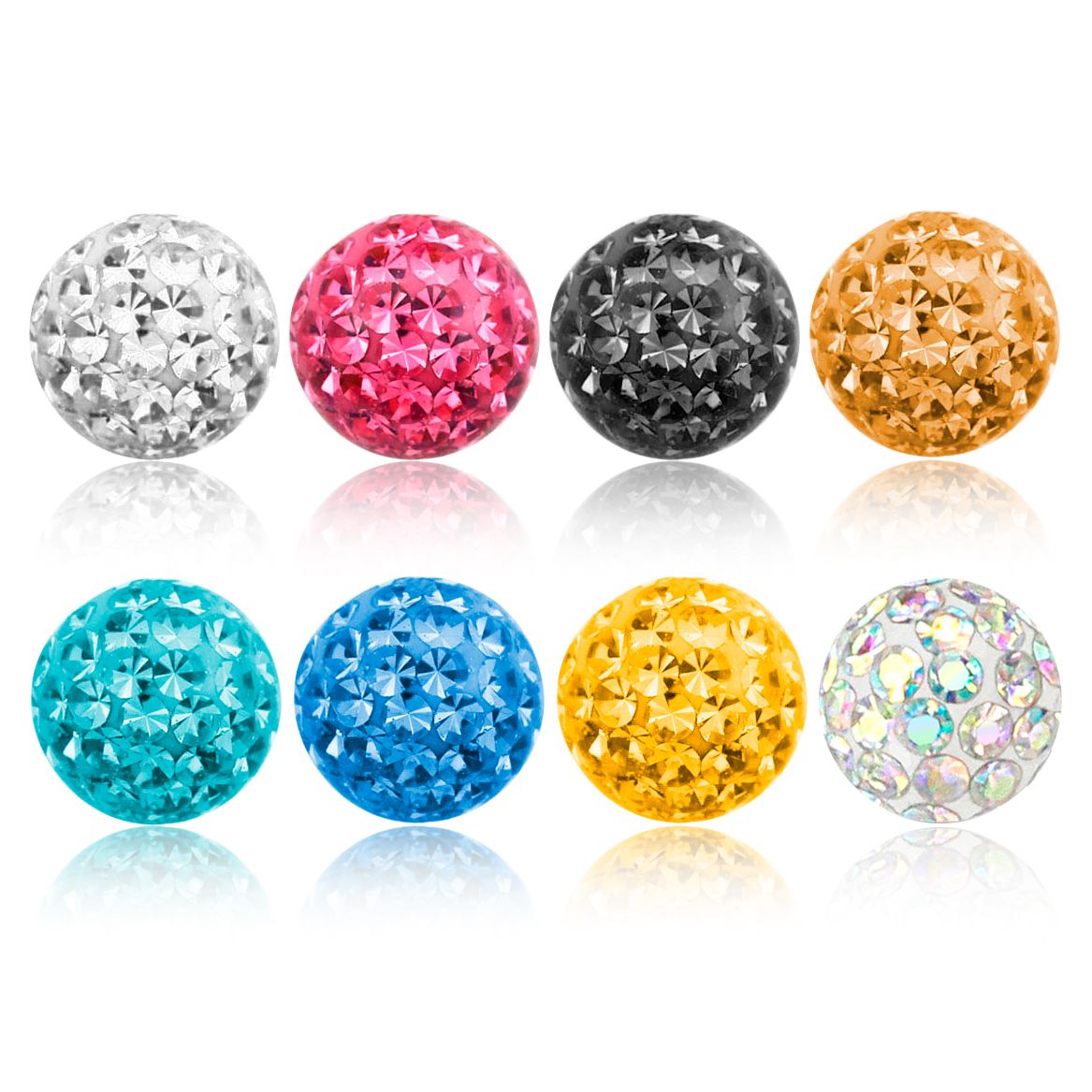 Bola para piercing con varios brillantes