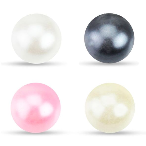 Bola para piercing de acrílico con look perlado
