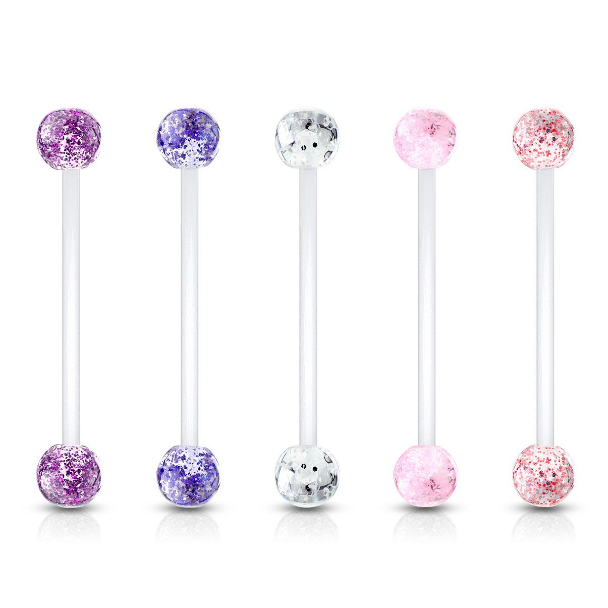 Piercing para el ombligo con bolas de glitter para embarazadas