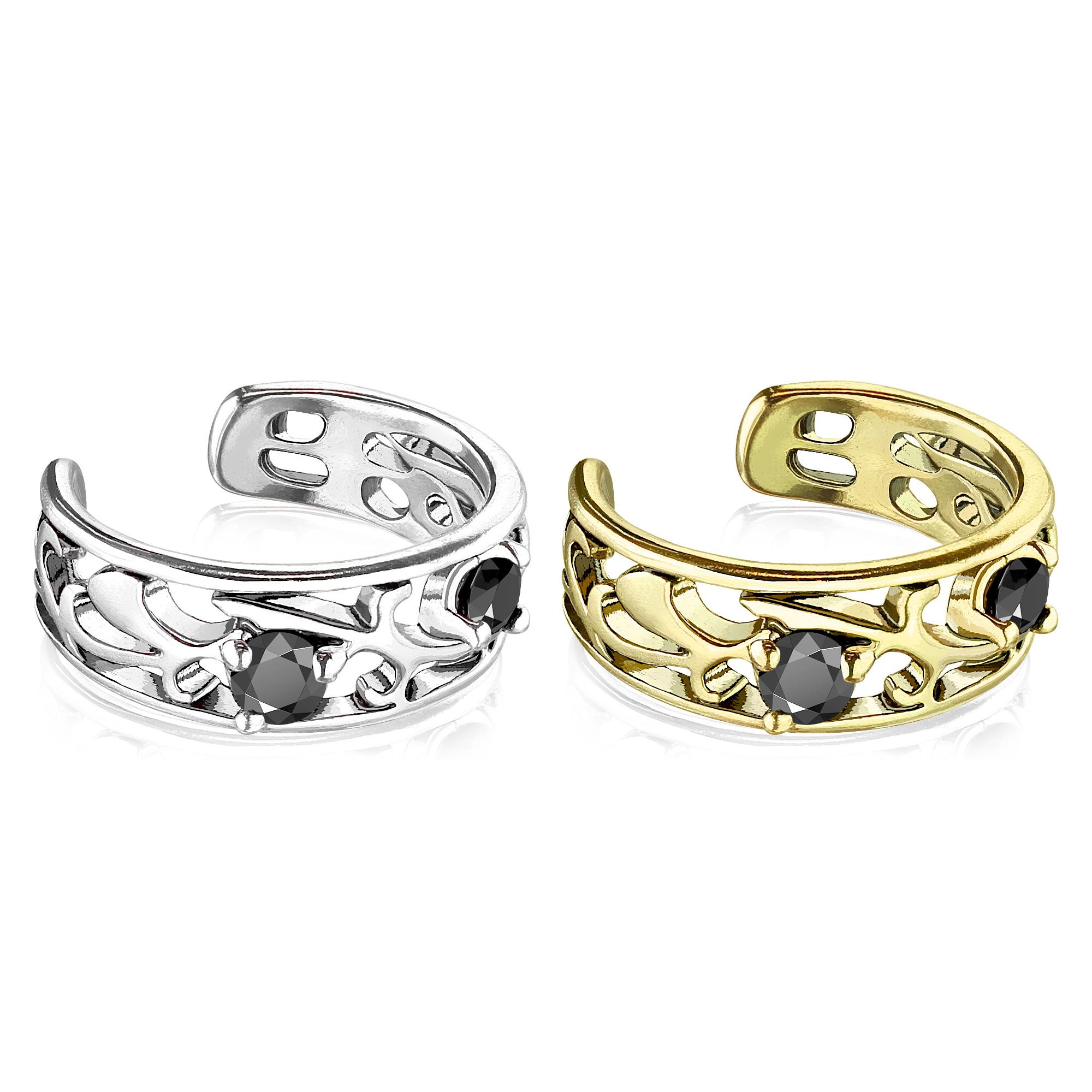 Ear cuff con filigrana de ramas