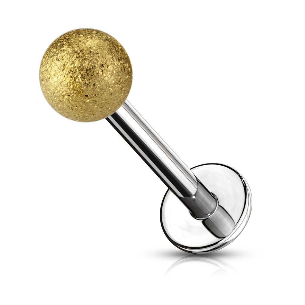 Labret con look de diamante.