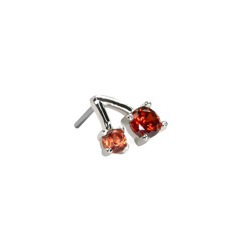 Joya push-in de oro 14K con cerezas