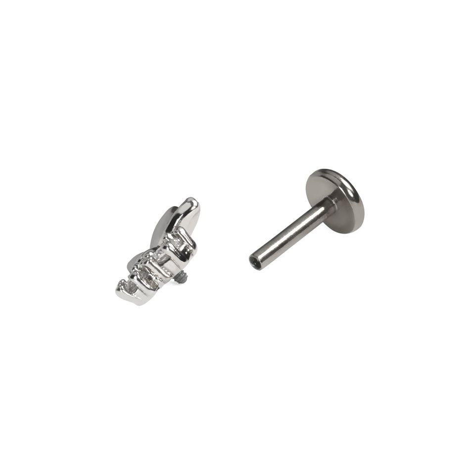 Labret de mariposa con pedrería