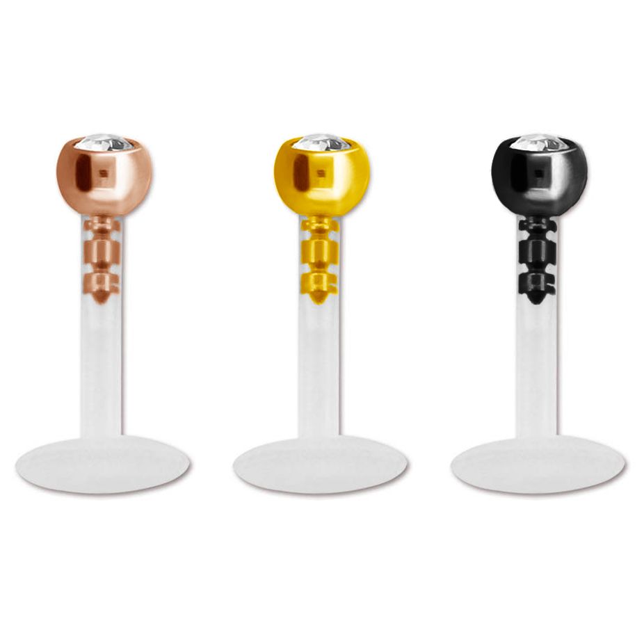 Labret de ptfe con brillante