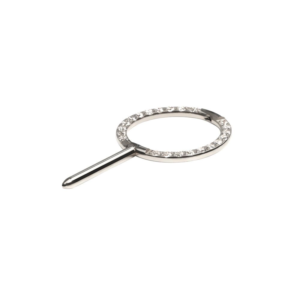 Aro clicker de titanio para el pezón con piedras en pavé