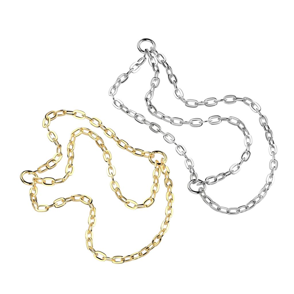Cadena conectora triple de titanio