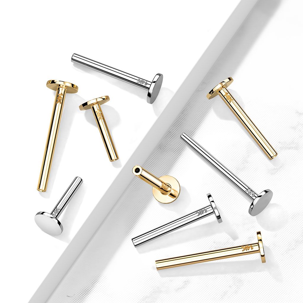 Labret push-in de oro de 14 quilates