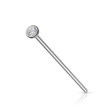 Barra para la nariz fishtail con brillante bisel