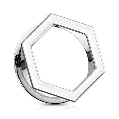 Tunel con forma hexagonal en cinco colores distintos
