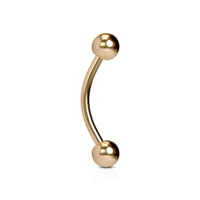 Barra curvada chapada en oro rojo