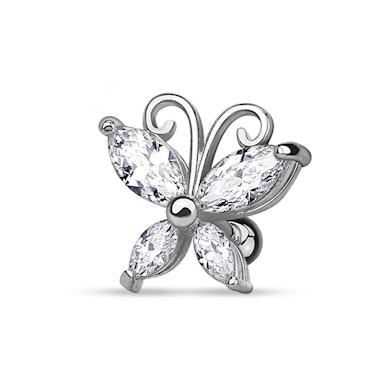 Pendiente para la oreja con mariposa