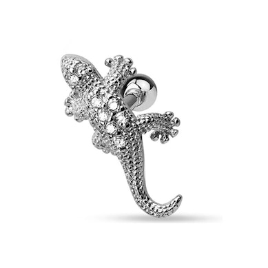Pendiente para la oreja con lagartija de brillantes