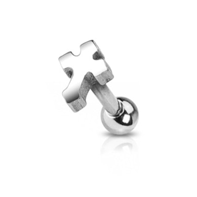 Pendiente para el tragus con cruz