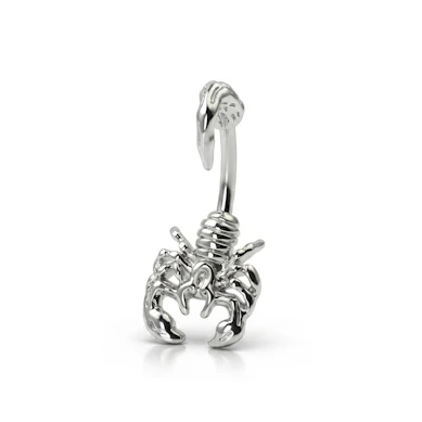 Piercing para el ombligo con escorpión