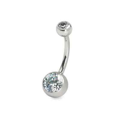 Piercing para el ombligo de acero quirúrgico y rosca interior