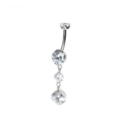 Piercing para el ombligo de titanio con colgante