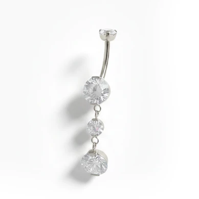 Piercing para el ombligo de titanio con colgante