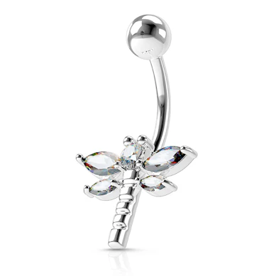 Piercing para el ombligo con libélula
