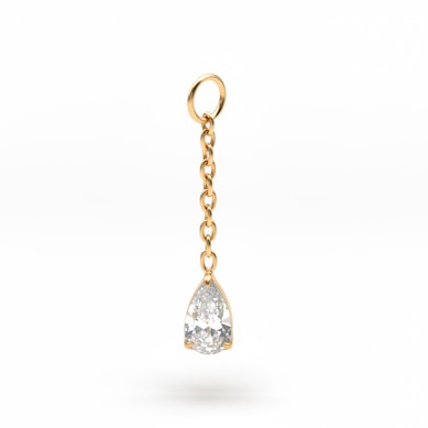 Colgante con piedra en forma de lágrima